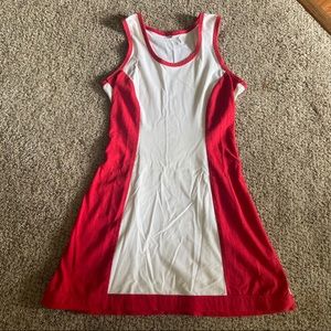Red White Athletic Workout Tennis Dress Medium